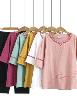 เสื้อลินินสไตล์ผู้ใหญ่ เสื้อคุณแม่ เสื้อผู้ใหญ่ แบรนด์ LININ