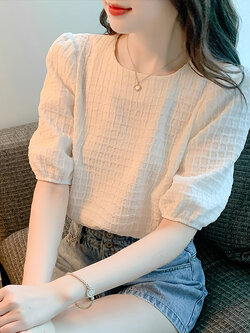 เสื้อเชิ้ตผู้หญิงใส่ทํางาน 390 บาทต่อชิ้น ฟรีค่าจัดส่ง