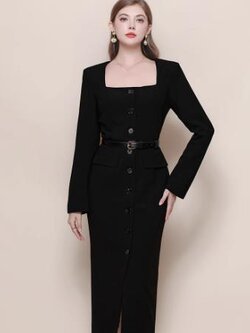 เดรสสีดำสุภาพ เรียบหรู ดูดี เหมาะกับทุกโอกาส | เดรสผู้หญิงแฟชั่นสุภาพ