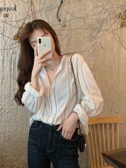 เสื้อเชิ้ตแฟชั่น เสื้อเชิ้ตชีฟอง สำหรับวัยทำงาน