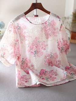 เสื้อลินิน เสื้อผ้าฝ้ายลินิน เสื้อเชิ้ตผ้าลินิน ปักลายสวยๆด้วยด้าย สไตล์VINTAGE