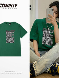 เสื้อยืดคอกลม ผู้ชาย เสื้อยืดผู้ชายเกาหลี เสื้อยืดเกาหลี แบรนด์ NELLY