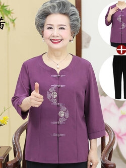 เสื้อคุณยาย เสื้อผู้วัยอายุ60-70ปี เสื้ออาม่า เสื้อผู้สูงอายุ