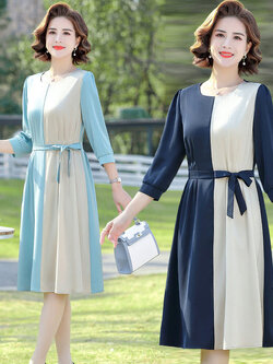 เดรสวัยผู้ใหญ่40-60ปี เดรสคุณแม่ ชุดเดรสทำงานวัยผู้ใหญ่ แบรนด์ MAMA DRESS