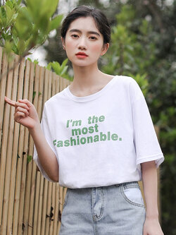 เสื้อผ้าวัยรุ่นเกาหลี เสื้อยืดวัยรุ่นผู้หญิง มีขนาด S M L XL