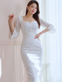 ชุดเดรสยาวสวยๆ ชุดเดรสยาวใส่สบาย ใส่ทำงาน