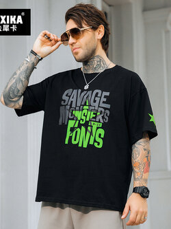 เสื้อยืดผู้ชายอ้วน S-5XL(อกเสื้อ39-51นิ้ว)