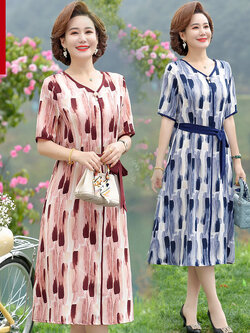 เดรสวัยผู้ใหญ่40-60ปี เดรสคุณแม่ ชุดเดรสทำงานวัยผู้ใหญ่ แบรนด์ MAMA DRESS