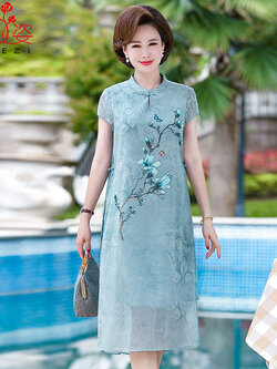 เดรสวัยผู้ใหญ่40-60ปีเดรสคุณแม่