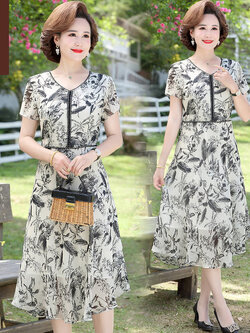 เดรสวัยผู้ใหญ่40-60ปี เดรสคุณแม่ ชุดเดรสทำงานวัยผู้ใหญ่ แบรนด์ MAMA DRESS