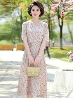 เดรสวัยผู้ใหญ่40-60ปี เดรสคุณแม่ ชุดเดรสทำงานวัยผู้ใหญ่ แบรนด์ MAMA DRESS