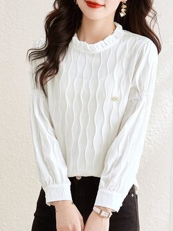 เสื้อเชิ้ตผู้หญิงแขนยาว เสื้อเชิ้ตผู้หญิงใส่ทํางาน 390 บาทต่อชิ้น ฟรีค่าจัดส่ง