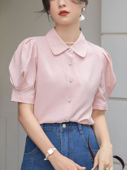 เสื้อเชิ้ตผู้หญิงแขนยาว เสื้อเชิ้ตผู้หญิงใส่ทํางาน 390 บาทต่อชิ้น ฟรีค่าจัดส่ง