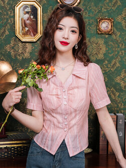 เสื้อเชิ้ตผู้หญิงใส่ทํางาน 390 บาทต่อชิ้น ฟรีค่าจัดส่ง