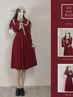 เดรสแขนสั้นมีไซส์L-4XLอก38-47นิ้ว