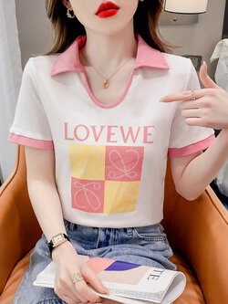 เสื้อผ้าวัยรุ่นเกาหลี เสื้อยืดวัยรุ่นผู้หญิง มีขนาด S M L XL