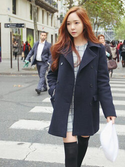 เสื้อโค้ทกันหนาว รุ่นกระดุม 2 แถว สไตล์เกาหลี ใส่ได้หลายแบบ ผ้าวูลผสม พร้อมส่ง