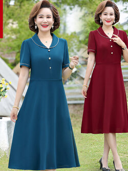 เดรสวัยผู้ใหญ่40-60ปี เดรสคุณแม่ ชุดเดรสทำงานวัยผู้ใหญ่ แบรนด์ MAMA DRESS