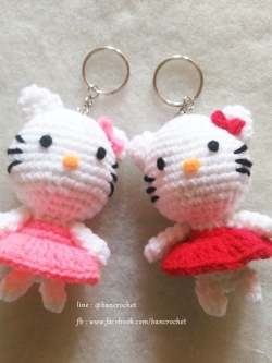 พวงกุญแจคิตตี้ kitty amigurumi crochet