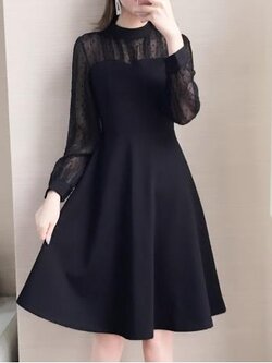 เดรสสีดำสุภาพ เรียบหรู ดูดี เหมาะกับทุกโอกาส | เดรสผู้หญิงแฟชั่นสุภาพ