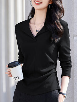 เสื้อยืดสีดำ แฟชั่น เสื้อยืด T-shirt สีดำ สวมใส่สบาย ไม่ร้อน