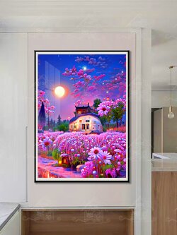 ชุดปักครอสติช รูปบ้าน สอบถามขนาดและสั่งซื้อได้ที่ LINE