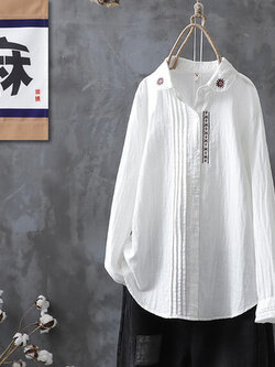 เสื้อเชิ้ตผ้าฝ้ายลินิน ขายเสื้อเชิ้ต ผ้าลินิน เสื้อเชิ้ตผ้าฝ้ายผู้หญิง