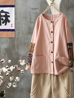 เสื้อเชิ้ตผ้าฝ้ายลินิน ขายเสื้อเชิ้ต ผ้าลินิน เสื้อเชิ้ตผ้าฝ้ายผู้หญิง