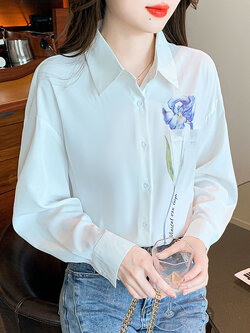 เสื้อเชิ้ตผู้หญิงแขนยาว เสื้อเชิ้ตผู้หญิงใส่ทํางาน 390 บาทต่อชิ้น ฟรีค่าจัดส่ง