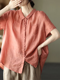 เสื้อลินิน แบบเสื้อสวยๆ เสื้อผ้าฝ้ายลินิน เสื้อเชิ้ตผ้าลินิน