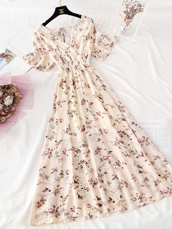 เดรสชีฟอง เดรสลายดอกไม้ Fairy House