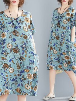 เสื้อผ้าฝ้ายสไตล์วินเทจ Meimei plus size