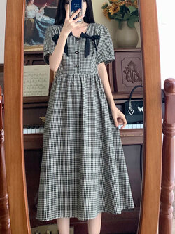 เดรสวัยรุ่น-เดรสคนอ้วนวัยรุ่น L-4XL(อก38-46 นิ้ว)