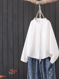 แบบเสื้อสวยๆ เสื้อผ้าฝ้ายลินิน เสื้อเชิ้ตผ้าลินิน