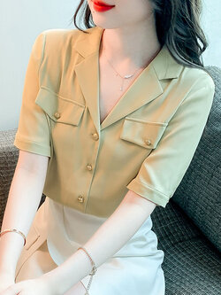 เสื้อลูกไม้ แขนสั้น