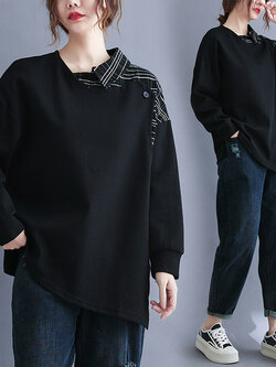 เสื้อลินินคนอ้วน เสื้อทีเชิ้ตคนอ้วนผู้หญิง เสื้อทีเชิ้ตตัวใหญ่ By Literary Plus size