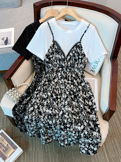 เดรสแขนสั้น มีไซส์ L-4XLอก 38-47 นิ้ว ใส่ได้ทั้งสาวหุ่นดีน่ารักจนถึงสาวอวบพลัสไซส์ จัดส่งฟรี! ทักแชทสั่งซื้อ