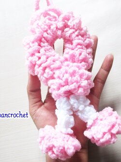 Bancrochet พวงมาลัยถักโครเชต์ Crochet Thai Garland ชมพู 6*5*4 inch