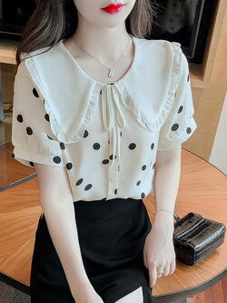 เสื้อลูกไม้ แขนสั้น