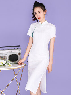 ชุดเดรสคอจีนสวยๆ ชุดแซกคอจีน ลูกไม้ ชุดคอจีนสวยๆ เสื้อกี่เพ้า คอจีน