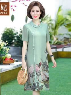 เดรสวัยผู้ใหญ่40-60ปี เดรสคุณแม่ ชุดเดรสทำงานวัยผู้ใหญ่ แบรนด์ MAMA DRESS