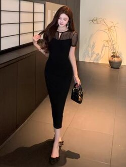 เดรสสีดำสุภาพ เรียบหรู ดูดี เหมาะกับทุกโอกาส | เดรสผู้หญิงแฟชั่นสุภาพ