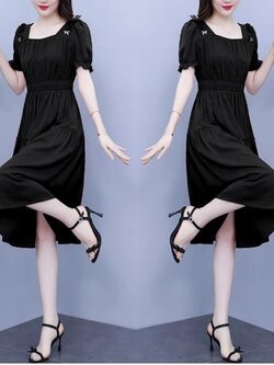 เดรสสีดำสุภาพ เรียบหรู ดูดี เหมาะกับทุกโอกาส | เดรสผู้หญิงแฟชั่นสุภาพ