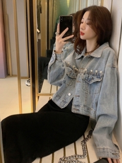 เสื้อแจ็คเก็ตยีนส์ เสื้อยีนส์ผู้หญิงเทห์ๆ