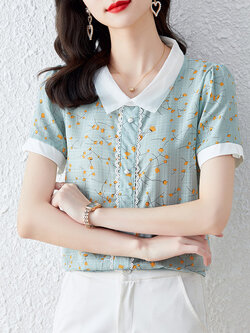 เสื้อลูกไม้ แขนสั้น