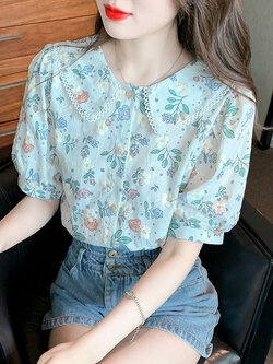 เสื้อลูกไม้ แขนสั้น