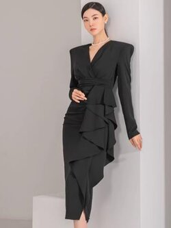 เดรสสีดำสุภาพ เรียบหรู ดูดี เหมาะกับทุกโอกาส | เดรสผู้หญิงแฟชั่นสุภาพ