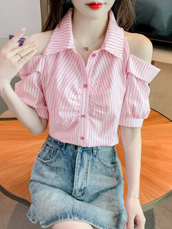 เสื้อเชิ้ตผู้หญิงใส่ทํางาน 390 บาทต่อชิ้น ฟรีค่าจัดส่ง