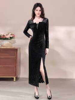 เดรสสีดำสุภาพ เรียบหรู ดูดี เหมาะกับทุกโอกาส | เดรสผู้หญิงแฟชั่นสุภาพ