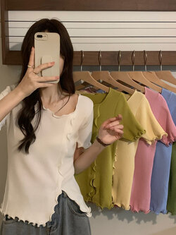 เสื้อผ้าวัยรุ่นเกาหลี เสื้อยืดวัยรุ่นผู้หญิง มีขนาด S M L XL